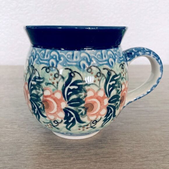 Boleslawiec Unikat Polish Pottery Traditional Mug Cup - Picture 1 of 4